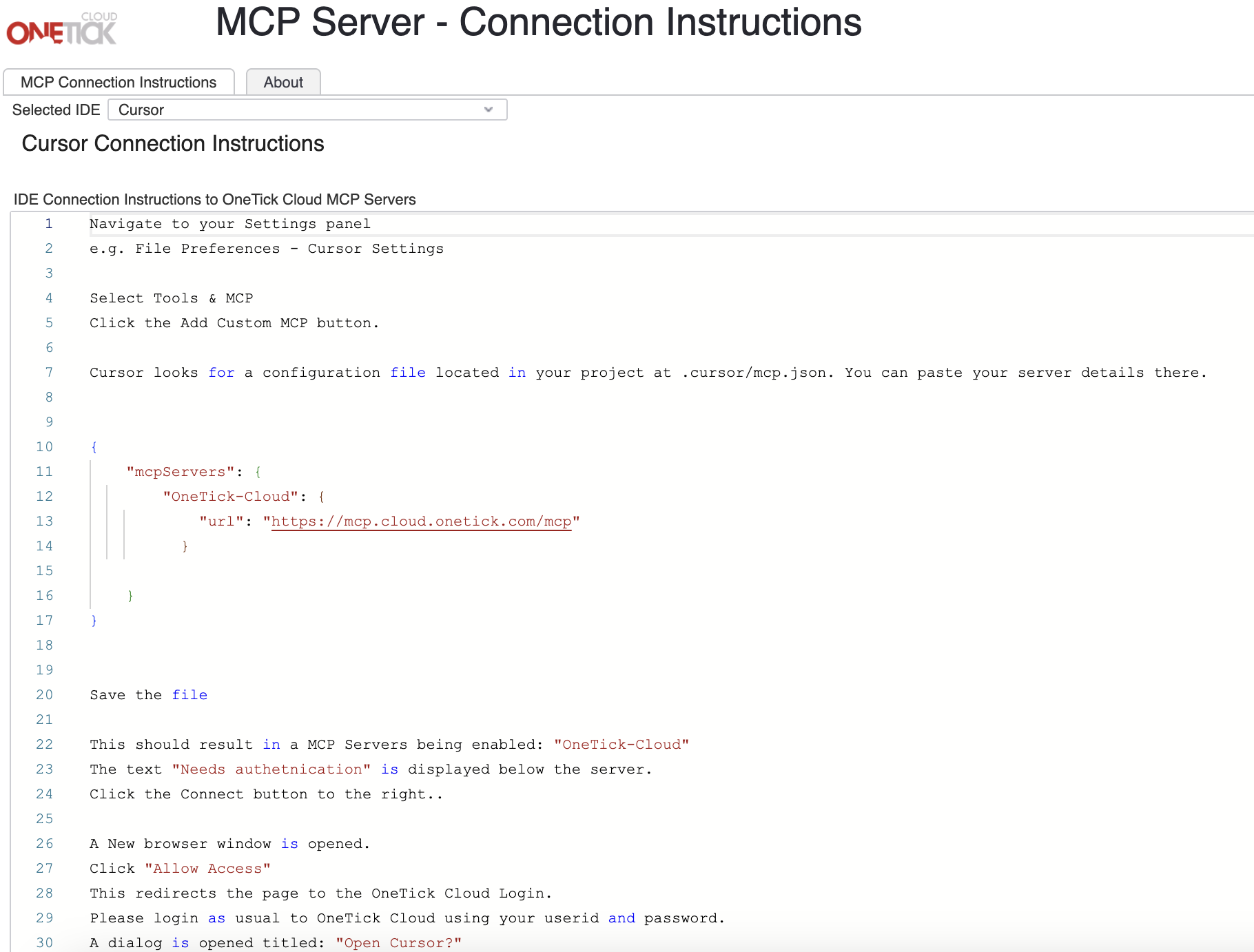 MCP Connection Instructions